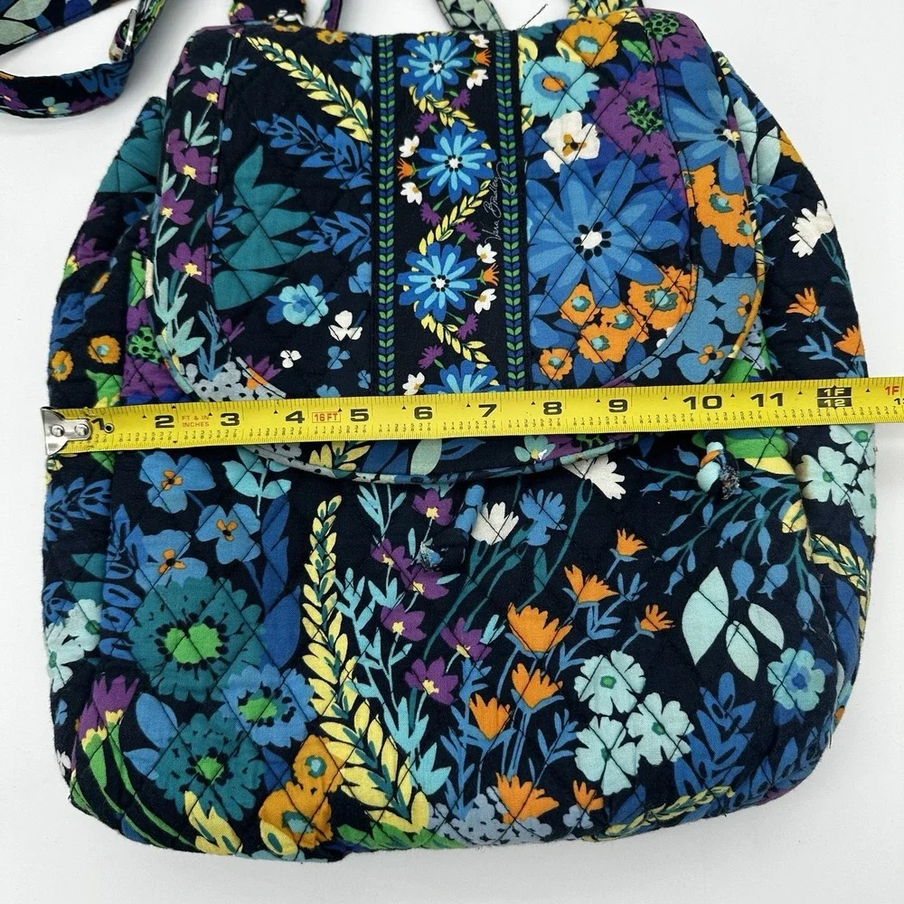 EUC - Vera Bradley convertible backpack to purse  midnight blues pattern 12